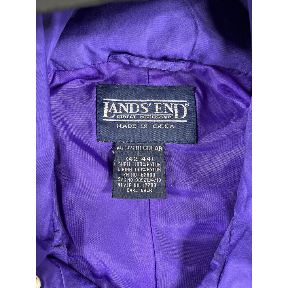 Lands End‎ Direct Merchants Men’s Size Large  42-44 Black Hooded Jacket - Picture 2 of 11
